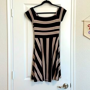 LOFT Stretchy A-Line Dress with Back Cutout SMALL